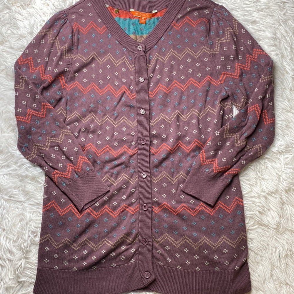 🌶️ Modcloth fair Isle Chevron Fall sweater Medium